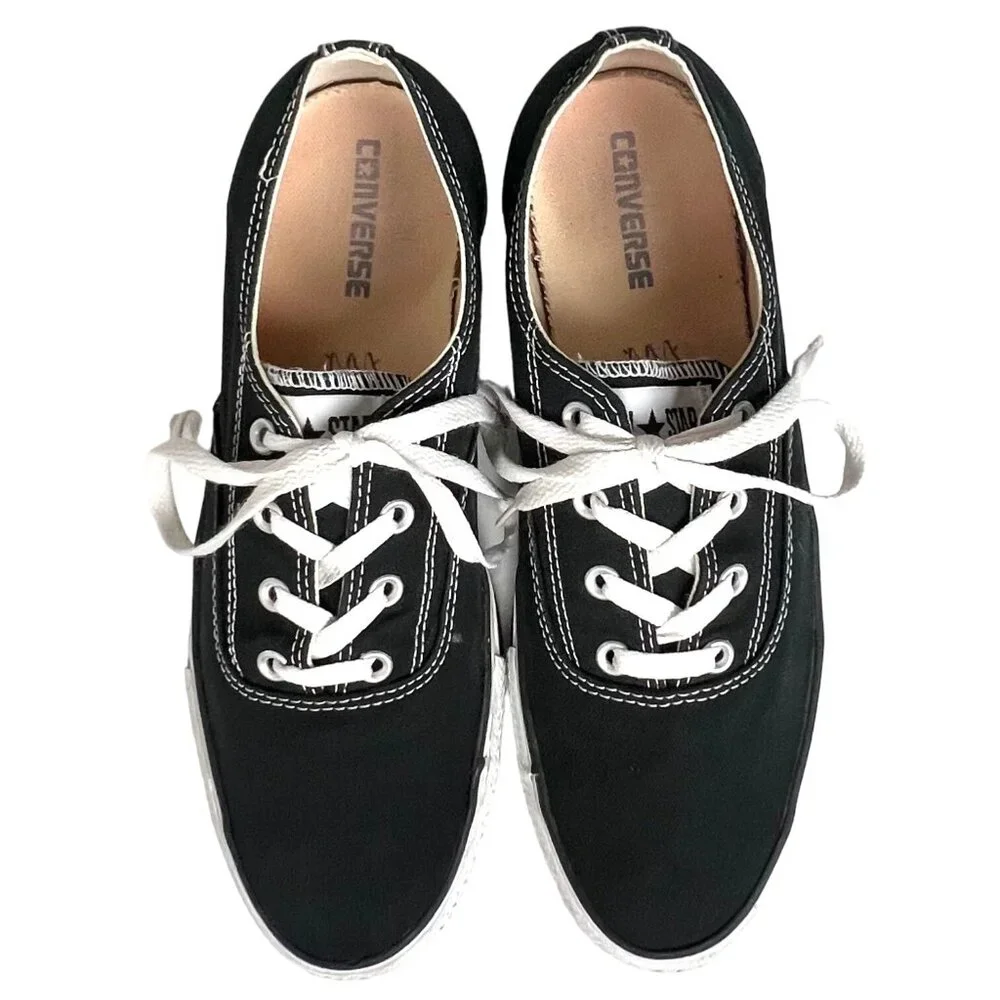 Converse All Star Black & White Canvas Low-Top CVO Ox Unisex Sneakers Size 11